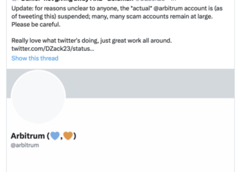 «Твиттер» заморозил официальный аккаунт Arbitrum