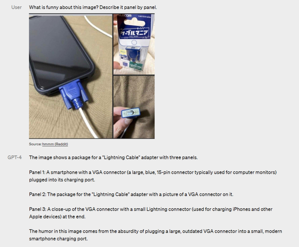 GPT-4 описывает, что видит на картинке
